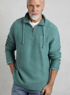 WEIRD FISH Cruiser 1/4 Zip Macaroni Sweatshirt S