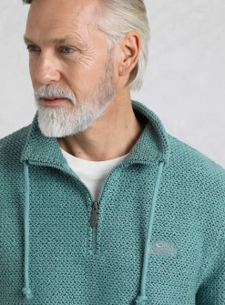 WEIRD FISH Cruiser 1/4 Zip Macaroni Sweatshirt S