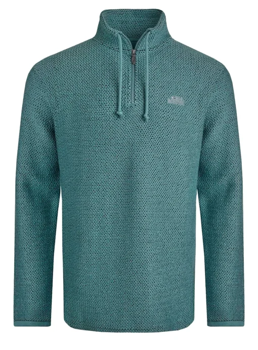 WEIRD FISH Cruiser 1/4 Zip Macaroni Sweatshirt S