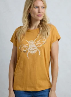 WEIRD FISH Ferne Bee Slub Graphic T-Shirt 16