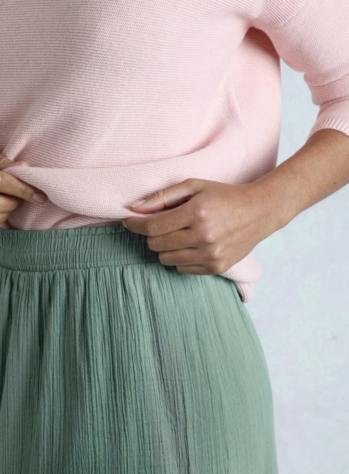WEIRD FISH Lathika Doublecloth Midi Tiered Skirt 8