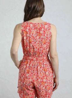 WEIRD FISH Mare Viscose Printed Playsuit 20