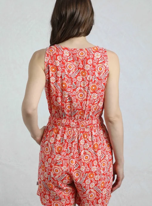 WEIRD FISH Mare Viscose Printed Playsuit 20