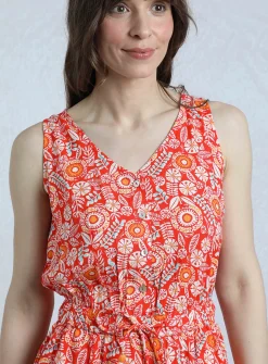 WEIRD FISH Mare Viscose Printed Playsuit 20