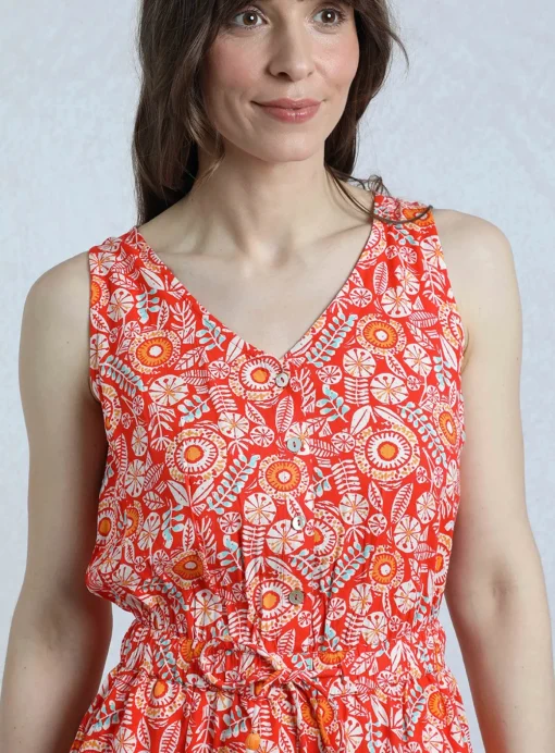 WEIRD FISH Mare Viscose Printed Playsuit 20