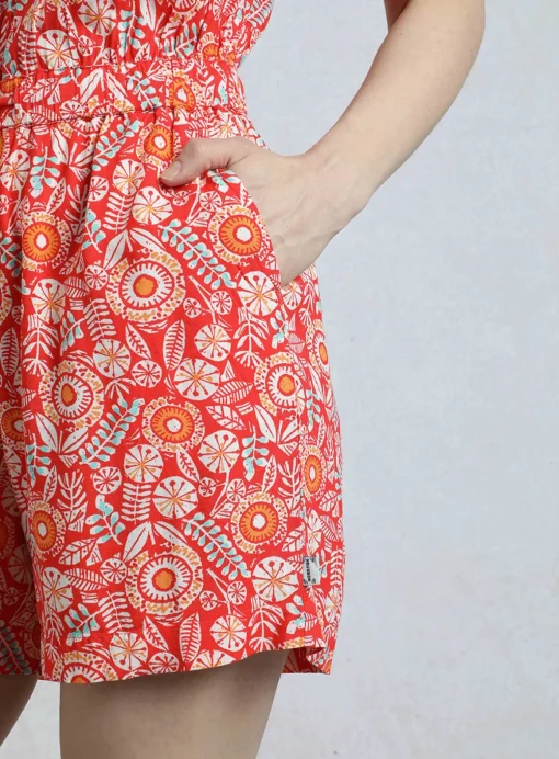 WEIRD FISH Mare Viscose Printed Playsuit 20