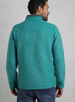 WEIRD FISH Newark 1/4 Zip Grid Fleece S