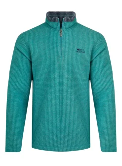 WEIRD FISH Newark 1/4 Zip Grid Fleece S