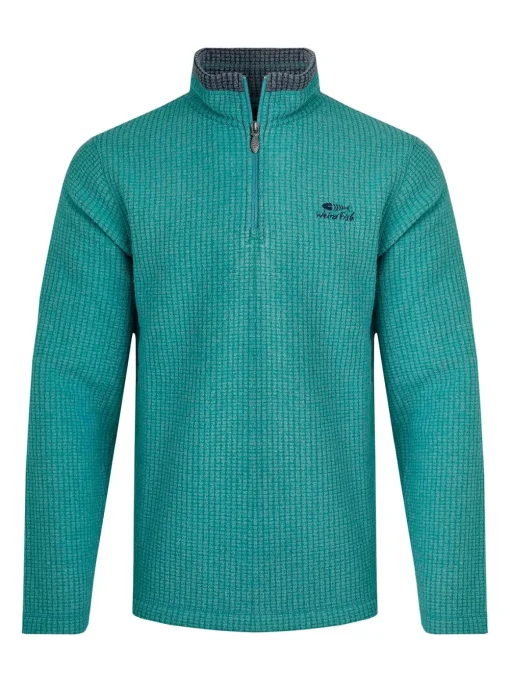 WEIRD FISH Newark 1/4 Zip Grid Fleece S