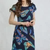 WEIRD FISH Tallahassee Printed Jersey Dress 8