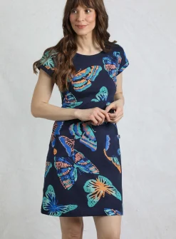 WEIRD FISH Tallahassee Printed Jersey Dress 8
