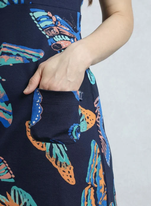 WEIRD FISH Tallahassee Printed Jersey Dress 8