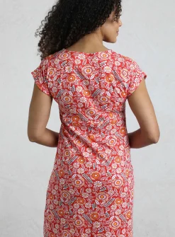 WEIRD FISH Tallahassee Printed Jersey Dress 14