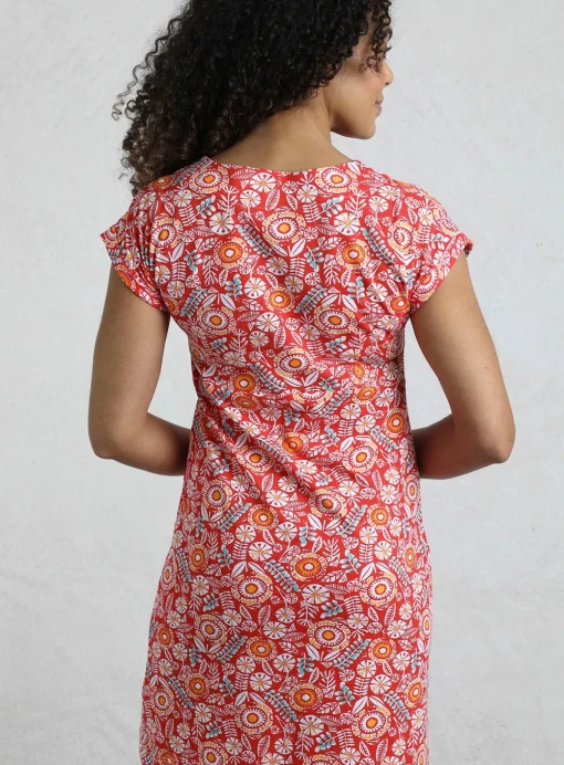 WEIRD FISH Tallahassee Printed Jersey Dress 14
