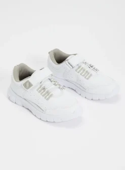 White & Grey Chunky Micro-Fresh® Trainers 13 Infant