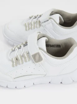 White & Grey Chunky Micro-Fresh® Trainers 13 Infant