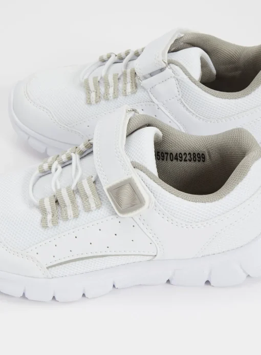 White & Grey Chunky Micro-Fresh® Trainers 13 Infant