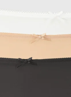 White, Black & Latte No VPL Brazilian Knickers 3 Pack 22