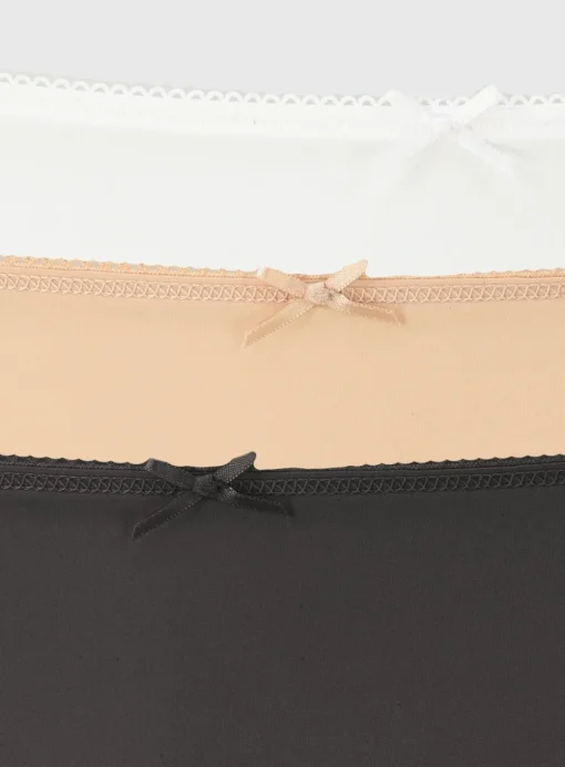 White, Black & Latte No VPL Brazilian Knickers 3 Pack 22