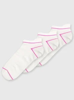 White Blister Resist Trainer Socks 3 Pack 4-8