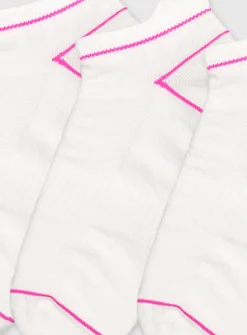 White Blister Resist Trainer Socks 3 Pack 4-8