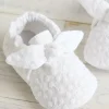 White Broderie Bow Shoes 12-18 months