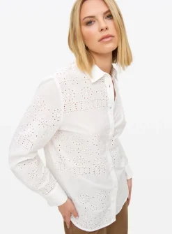 White Broderie Cotton Shirt 18