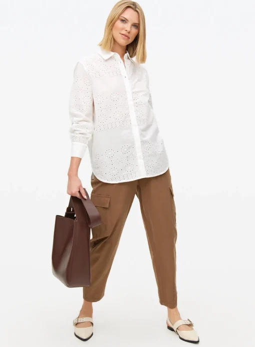 White Broderie Cotton Shirt 18