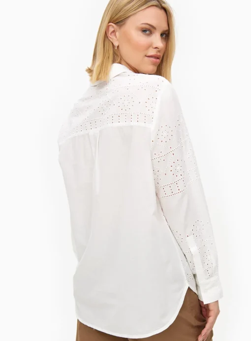 White Broderie Cotton Shirt 18