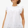 White Broderie Sleeveless Shell Top 8