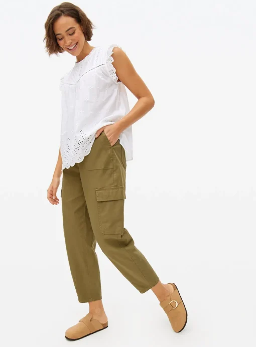 White Broderie Sleeveless Shell Top 8