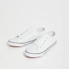 White Canvas Eyelet Trainers - 7