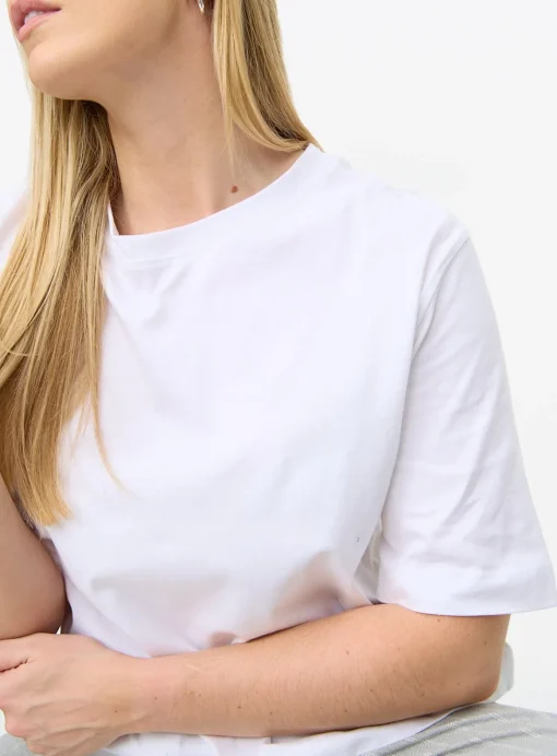 White Crew Neck Boxy T-Shirt XL