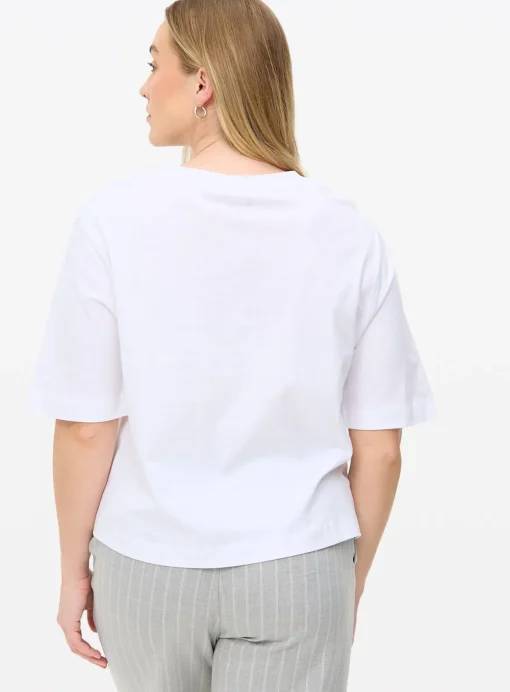 White Crew Neck Boxy T-Shirt XL