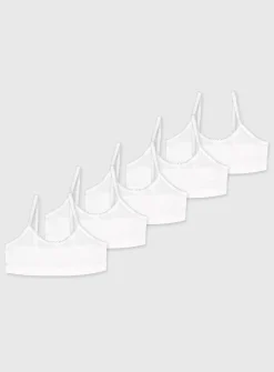 White Crop Tops 5 Pack 6-7 years