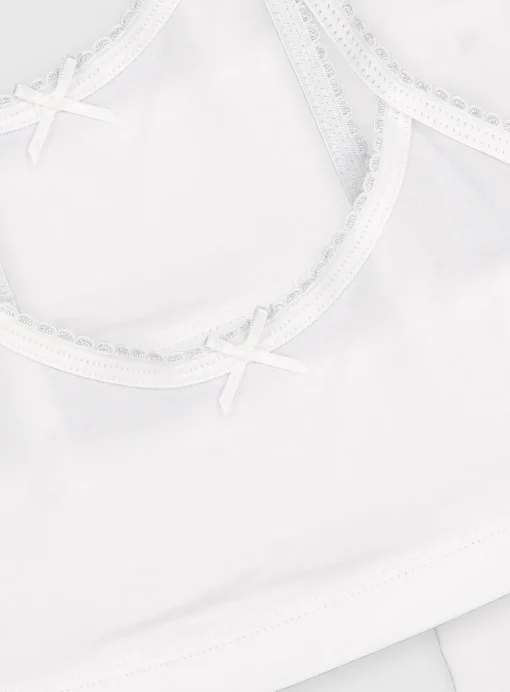 White Crop Tops 5 Pack 6-7 years