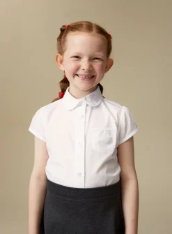 White Embroidered Collar Blouse 2 Pack 5 years