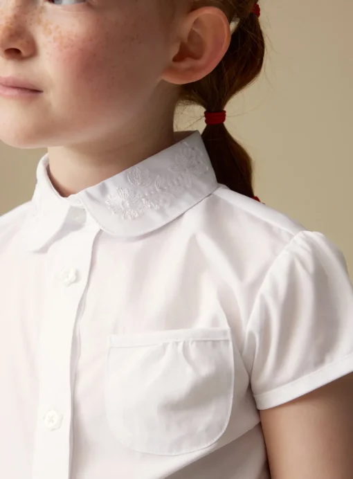 White Embroidered Collar Blouse 2 Pack 5 years