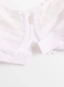 White Floral Lace Underwired Bra 32DD