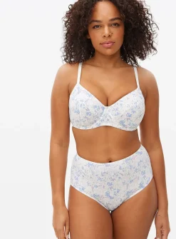 White Floral Print Full Knickers 20