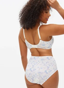 White Floral Print Full Knickers 20