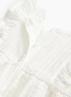 White Frill Top & Floral Printed Leggings Set 18-24 months