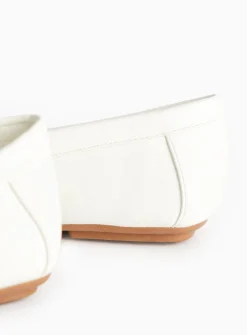 White Laser-Cut Driving Loafers 6