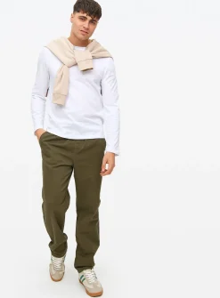 White Long Sleeve T-Shirts 2 Pack M
