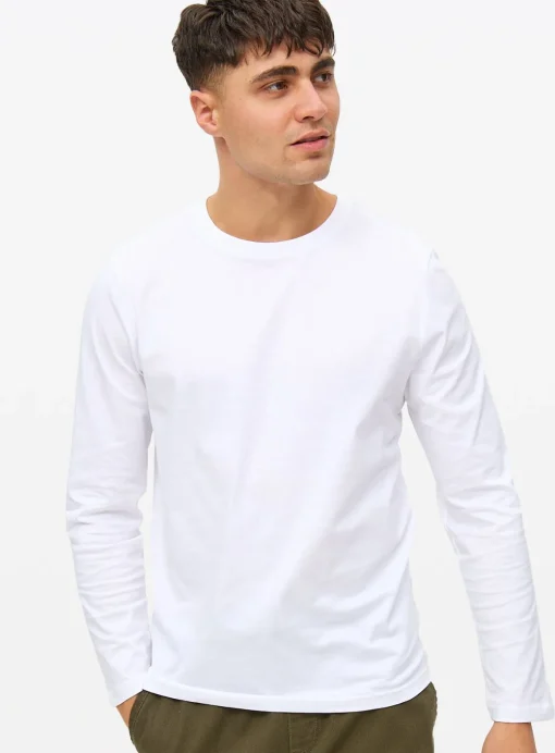 White Long Sleeve T-Shirts 2 Pack M