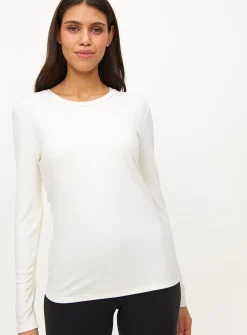 White Maximum-Warmth Thermal Long Sleeve Top L