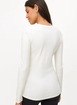White Maximum-Warmth Thermal Long Sleeve Top L