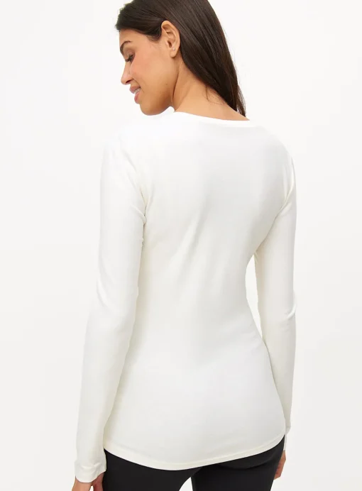 White Maximum-Warmth Thermal Long Sleeve Top L