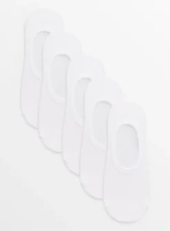 White Mesh Footsies 5 Pack 6-8