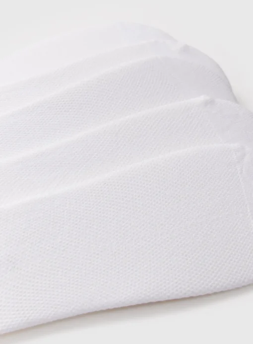 White Mesh Footsies 5 Pack 6-8